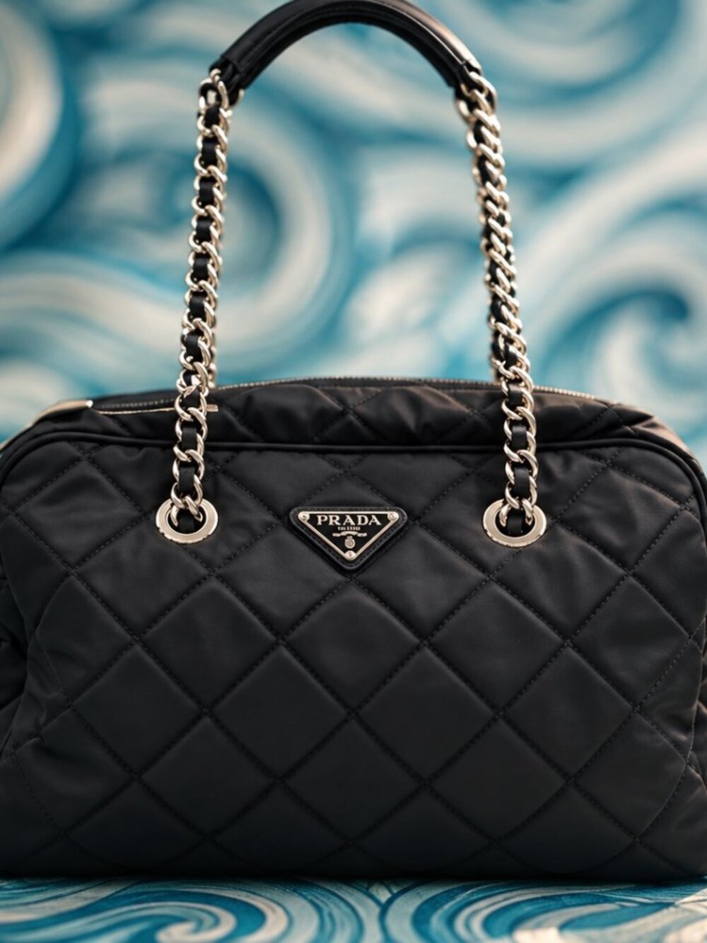 Prada Quilted Nylon Handbag